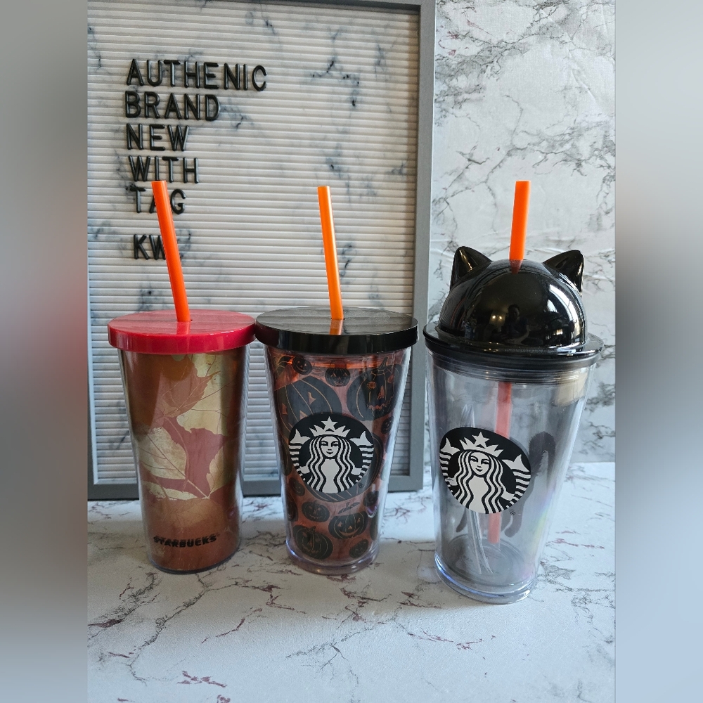 **READ BEFORE YOU BUY**Starbucks UK 2023 Halloween/Fall set of 3